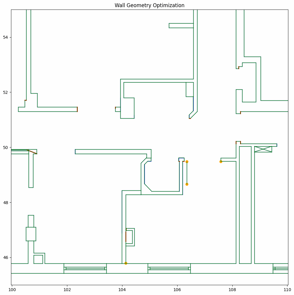 Raw plan highlighting tiny gaps and fissures prior to repair